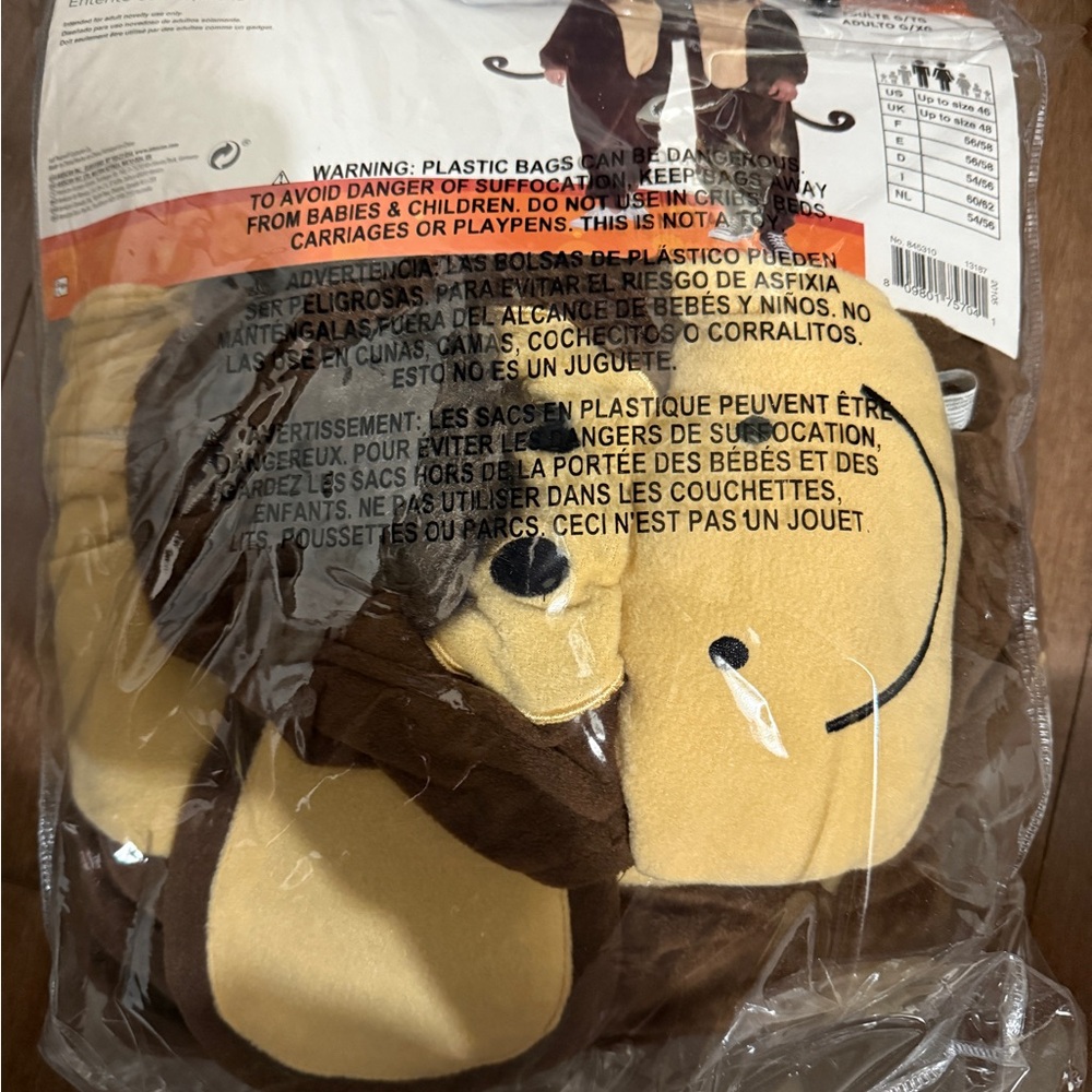 Party City Monkey Costume for Men - Brown and Tan